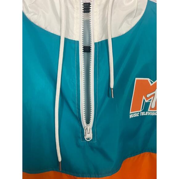 MTV Turquoise and Orange Windbreaker - Men's XL - Picture 11 of 13